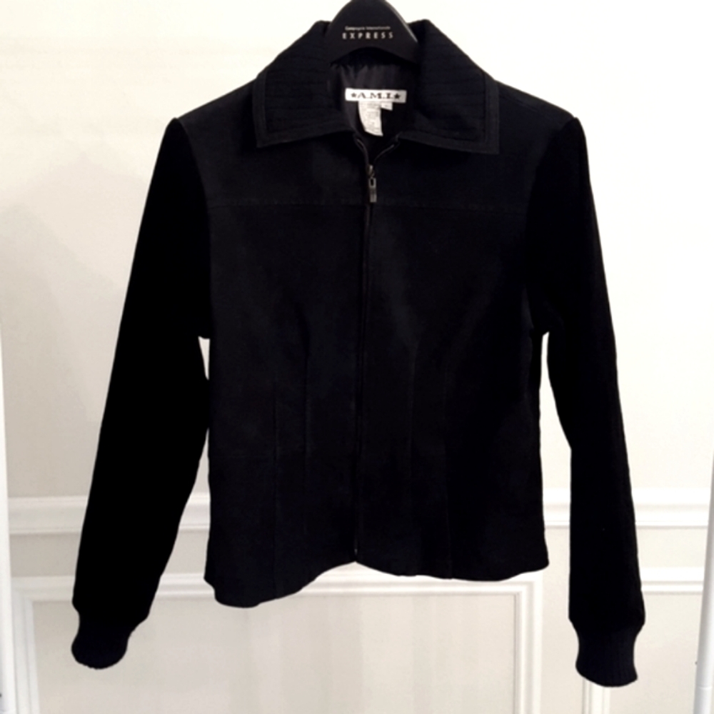 ✴A.M.i.✴ Black Leather Body Jacket